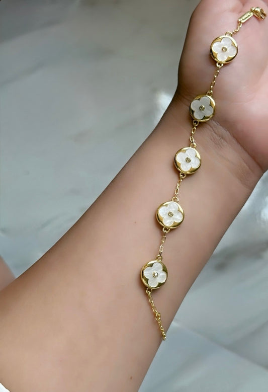 PULSERA_INSPOLV_TREBOL_BLANCO_EN_ORO_LAMINADO_14k_180